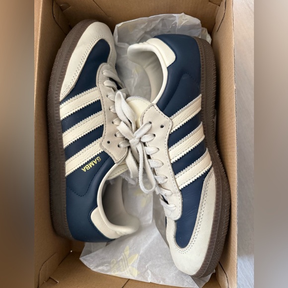 adidas Shoes - Adidas Samba Navy and White Shoes